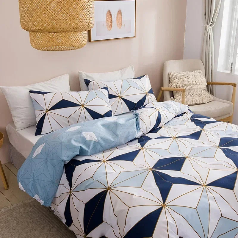 Geometric Soft Queen Duvet Cover Set King Size Soft Comfortable Double Bedding Set 220x240 Comfortable Durable Quilt Cover Sets