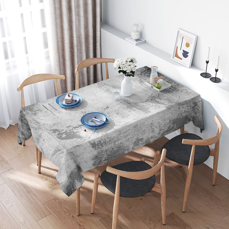 Modern Concrete Print Tablecloth 3D Dining Room Decor Solid Waterproof Washable Home Decoration High Quality Soft Non-slip Recta