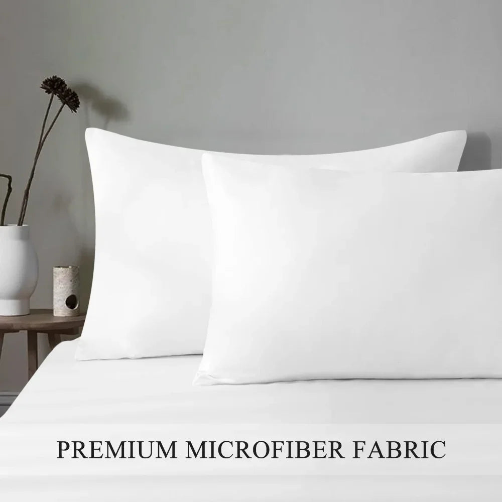 2pcs/set 51*66cm/51*101cm Rectangle Polyester Fabric Pillow Cases For Home/Hotel Pillowcases Solid Color Pillow Covers