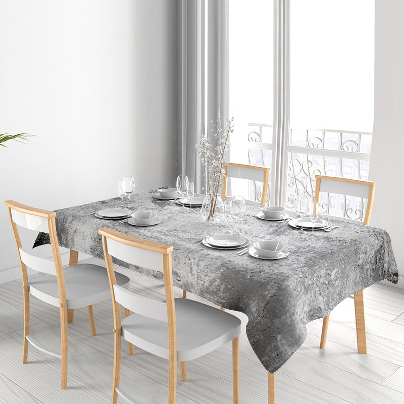 Modern Concrete Print Tablecloth 3D Dining Room Decor Solid Waterproof Washable Home Decoration High Quality Soft Non-slip Recta