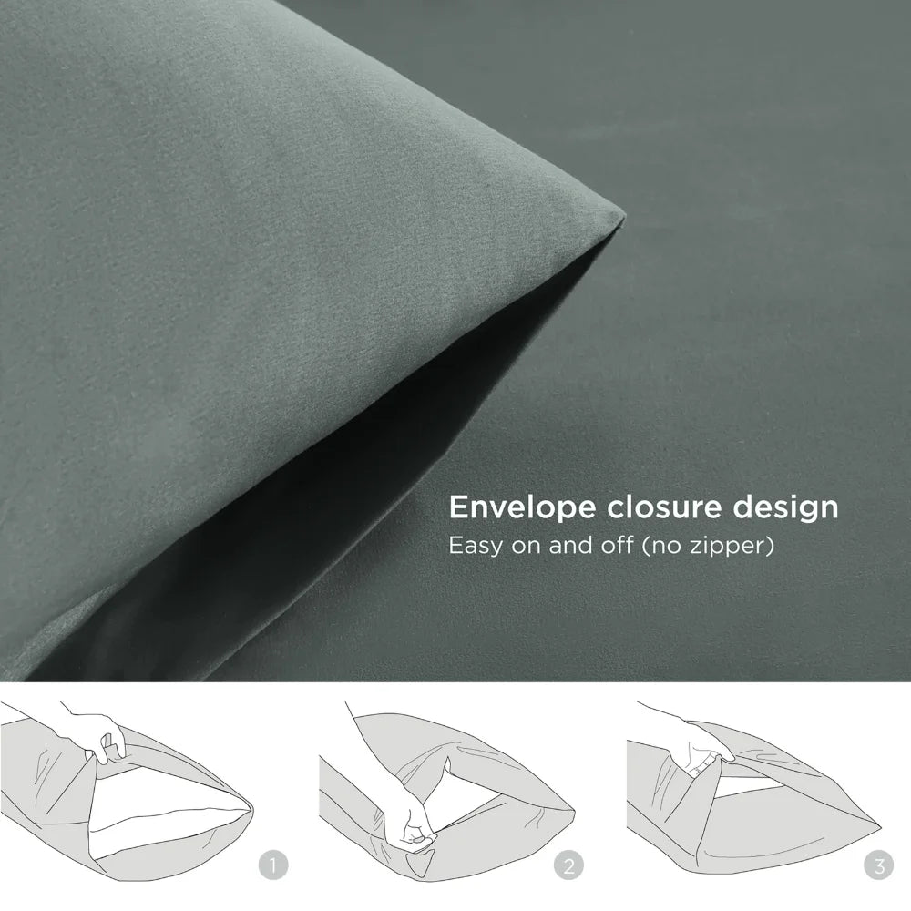2pcs/set 51*66cm/51*101cm Rectangle Polyester Fabric Pillow Cases For Home/Hotel Pillowcases Solid Color Pillow Covers