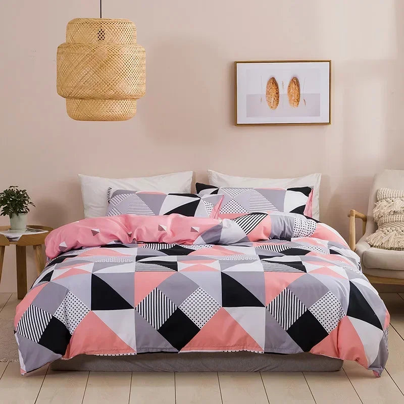 Geometric Soft Queen Duvet Cover Set King Size Soft Comfortable Double Bedding Set 220x240 Comfortable Durable Quilt Cover Sets
