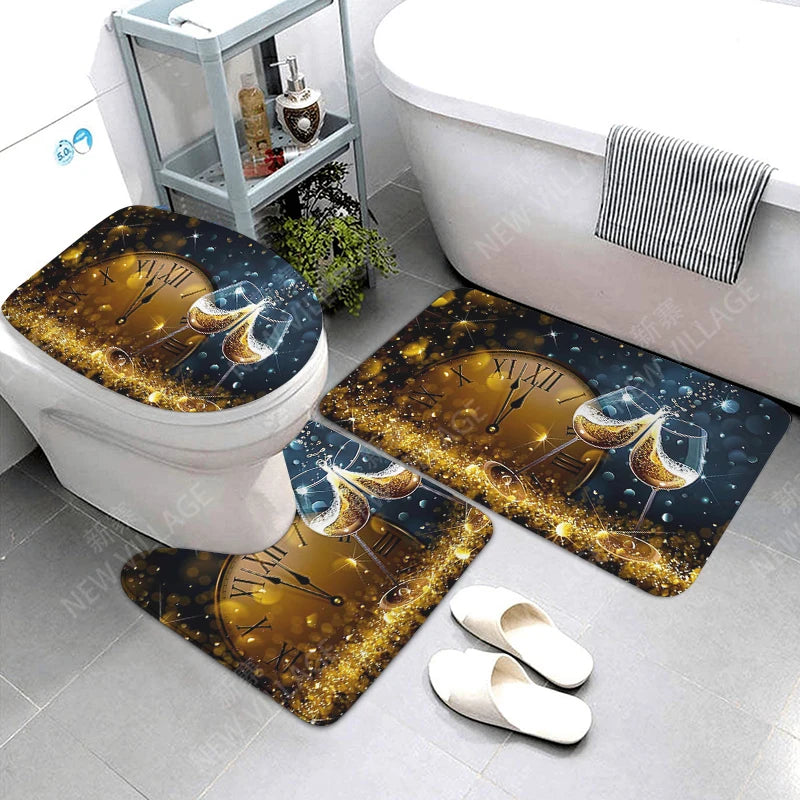 home bathroom floor mats Christmas decorations Bath Foot mat modern bathroom accessories rug Toilet mat Bathtub anti-slip carpet