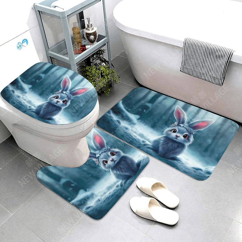 home bathroom floor mats Christmas decorations Bath Foot mat modern bathroom accessories rug Toilet mat Bathtub anti-slip carpet