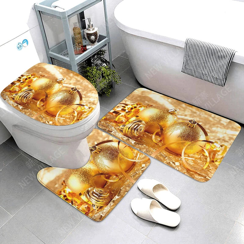home bathroom floor mats Christmas decorations Bath Foot mat modern bathroom accessories rug Toilet mat Bathtub anti-slip carpet