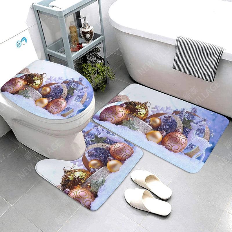 home bathroom floor mats Christmas decorations Bath Foot mat modern bathroom accessories rug Toilet mat Bathtub anti-slip carpet