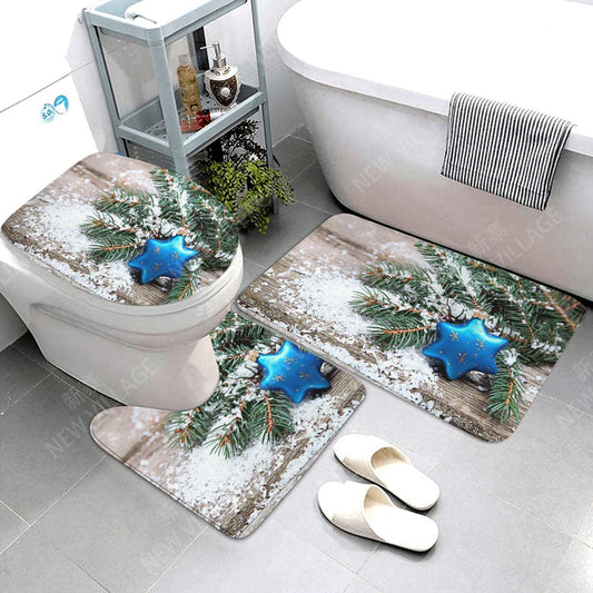 home bathroom floor mats Christmas decorations Bath Foot mat modern bathroom accessories rug Toilet mat Bathtub anti-slip carpet